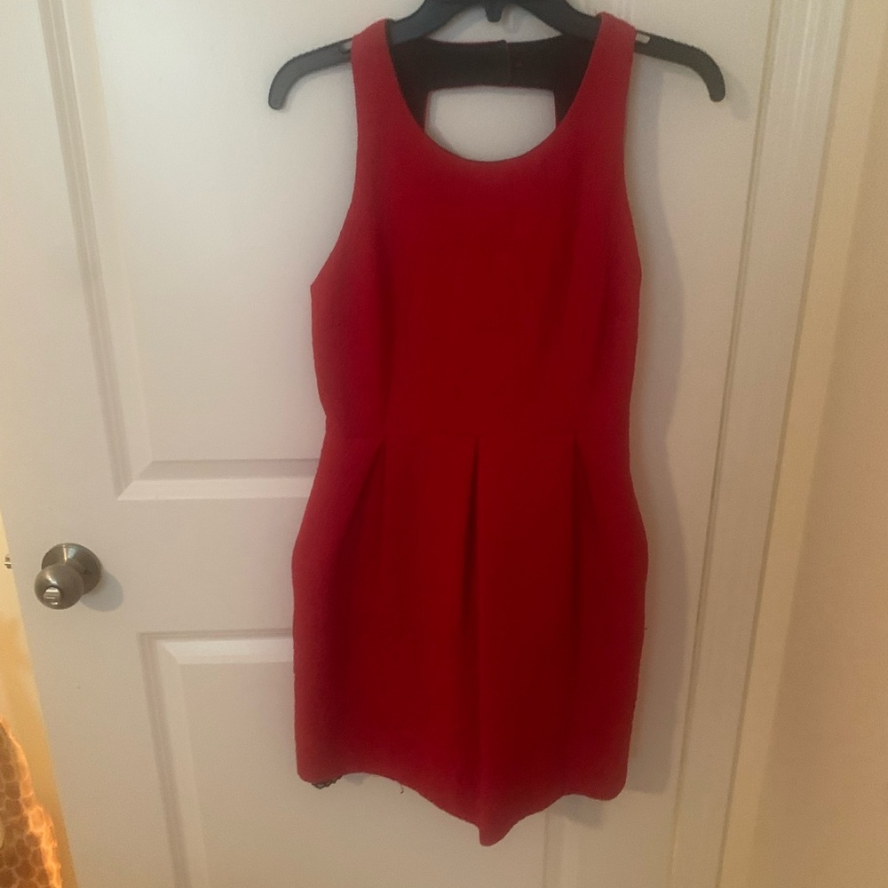 Anthropologie Red Mini Dress